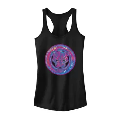 Juniors' Marvel Black Panther Neon Shield Tank Top