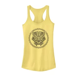 Juniors' Marvel Black Panther Geometric Sketch Logo Tank Top