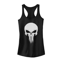 Juniors' Marvel Punisher Fade Skull Logo Tank Top