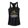 Juniors' Captain Marvel Neon Outline Logo Tank Top -Marvel Clothing store 3935855