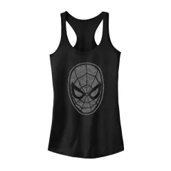 Juniors' Marvel Spider-Man Mask Floral Fill Tank Top