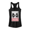Juniors' Marvel Deadpool Tacos Portrait Poster Tank Top -Marvel Clothing store 3935936