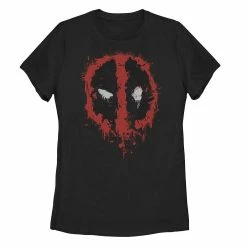 Juniors' Marvel Deadpool Splatter Icon Tee