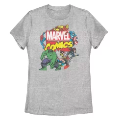 Juniors' Marvel Comics Avengers Collage Tee