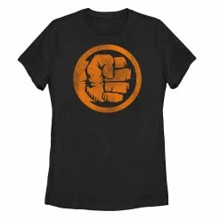 Juniors' Marvel Orange Hue Hulk Icon Tee