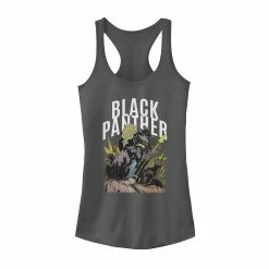 Juniors' Marvel Black Panther Animated Portrait Logo Tank