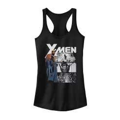 Juniors' Marvel X-Men Wolverine Portrait Panel Logo Tank Top