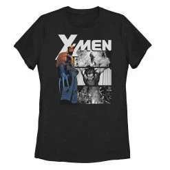 Juniors' Marvel X-Men Wolverine Portrait Panel Logo Tee