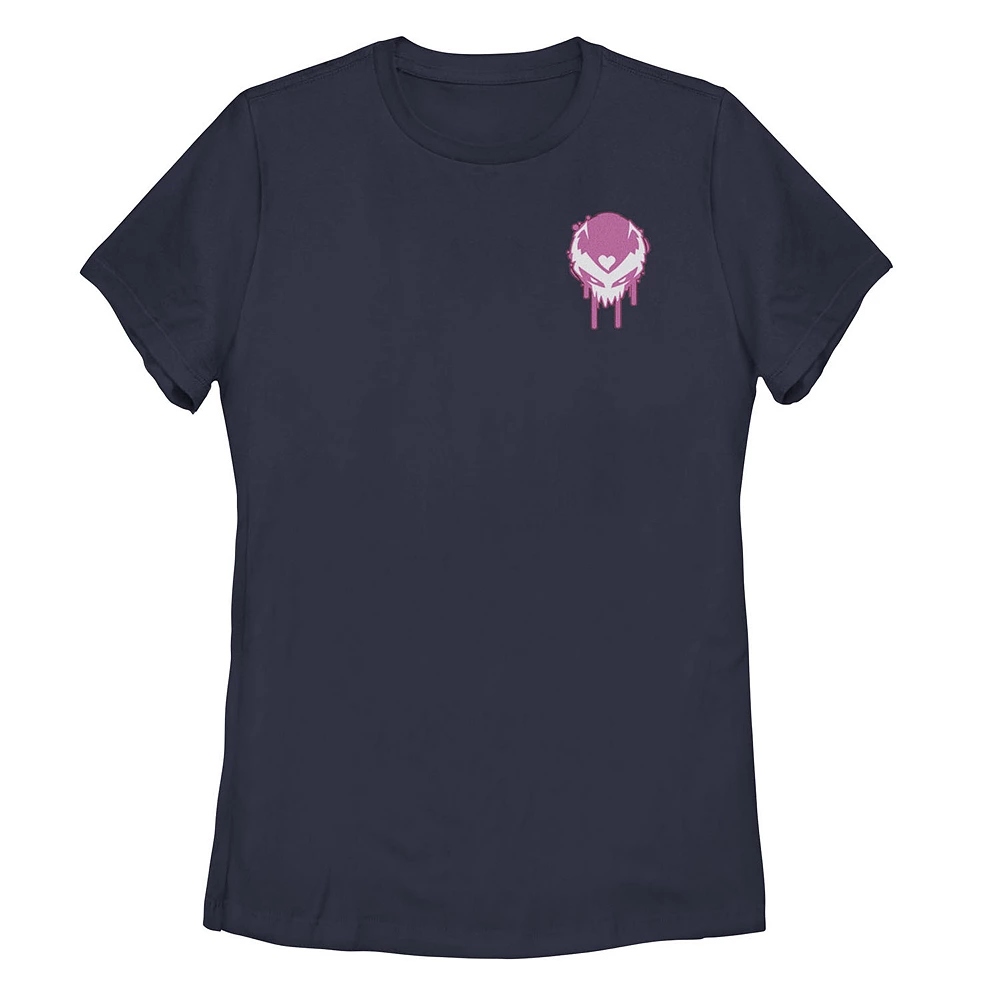 Juniors' Marvel Venomized Spider-Gwen Left Chest Badge Tee 3 Juniors' Marvel Venomized Spider-Gwen Left Chest Badge Tee