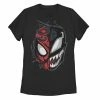 Juniors' Marvel Spider-Man Peter Venom Split Face Tee -Marvel Clothing store 4350463