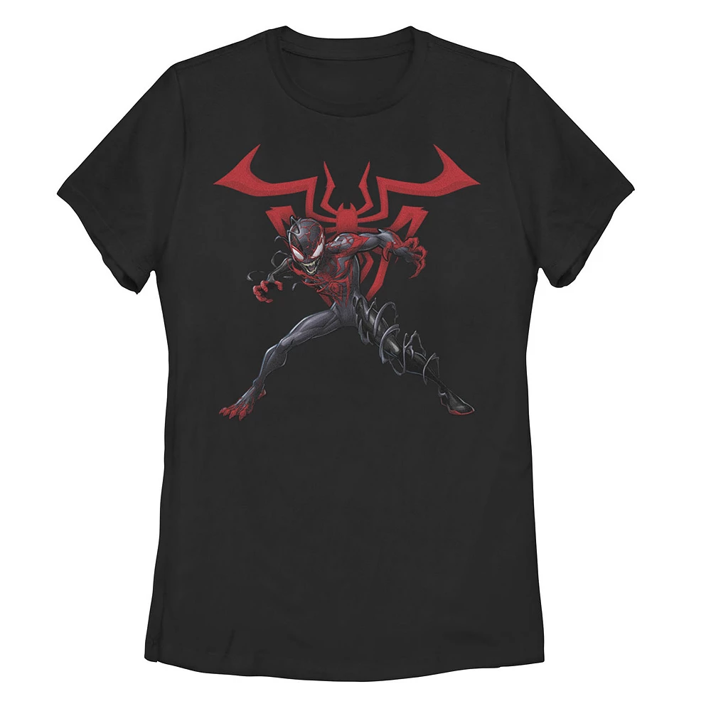Juniors' Marvel Spider-Man Venom Mashup Logo Tee 3 Juniors' Marvel Spider-Man Venom Mashup Logo Tee