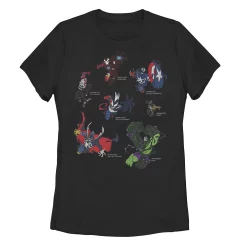 Juniors' Marvel Venomized Heroes Tee
