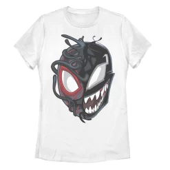 Juniors' Marvel Spider-Man Venom Miles Split Face Tee