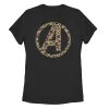 Juniors' Marvel Avengers Leopard Logo Fill Tee -Marvel Clothing store 4350491