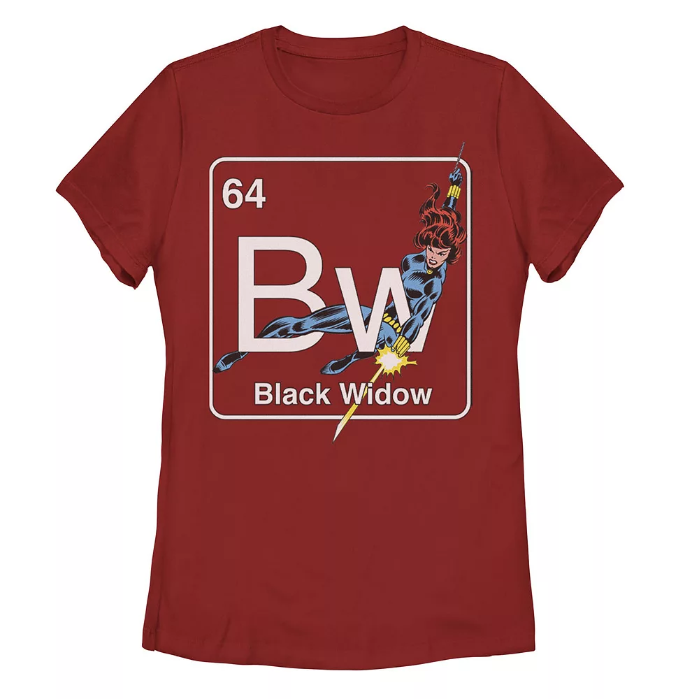 Juniors' Marvel Avengers Black Widow Element Tee 3 Juniors' Marvel Avengers Black Widow Element Tee