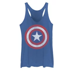 Juniors' Marvel Captain America Classic Shield Graphic Tank