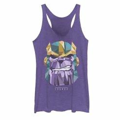 Juniors' Marvel Thanos Geometric Art Graphic Tank