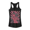 Juniors' Marvel Deadpool Closed Hand Heart Graphic Tank