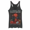 Juniors' Marvel Deadpool Lost My Number Graphic Tank -Marvel Clothing store 4631115