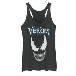 Juniors' Marvel Venom Face Close Up Graphic Tank