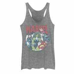 Juniors' Marvel Women Group Circle Shot Graphic Tank