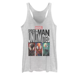 Juniors' Marvel Spider-Man Unlimited Three Spiders Graphic Tank