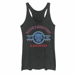 Juniors' Marvel Avengers Earth's Mightiest Black Panther Logo Graphic Tank