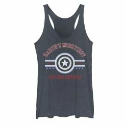 Juniors' Marvel Avengers Earth's Mightiest Captain America Logo Graphic Tank