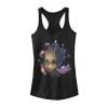 Juniors' Marvel Guardians Of The Galaxy Groot Flowers Tank Top -Marvel Clothing store 4631309