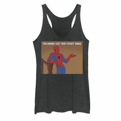 Juniors' Marvel Spider-Man You Know I Got That Spidey Swag Tank Top