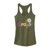 Juniors' Marvel Guardians Of The Galaxy Groot Flower Tank Top -Marvel Clothing store 4631349 Military Green