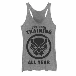 Juniors' Marvel Avengers Black Panther Training All Year Graphic Tank