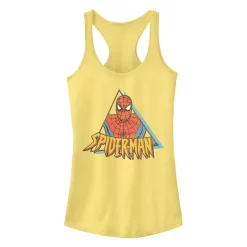 Juniors' Marvel Spider-Man Retro Triangle Portrait Graphic Tank