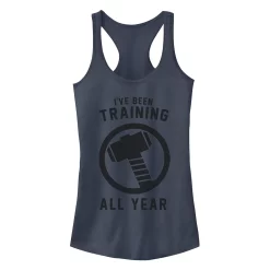 Juniors' Marvel Avengers Thor I've Been Training All Year Hammer Graphic Tank