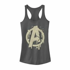 Juniors' Marvel Avengers Paint Drip Logo Graphic Tank