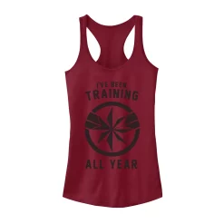 Juniors' Captain Marvel I've Been Training All Year Graphic Tank