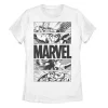 Juniors' Marvel Avengers Retro Action Panel Fill Tee -Marvel Clothing store 4942901