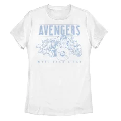 Juniors' Marvel Avengers "More Than A Fan" Vintage Outline Tee