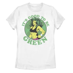 Juniors' Marvel St. Patrick's Day She-Hulk "It's Good To Be Green" Tee