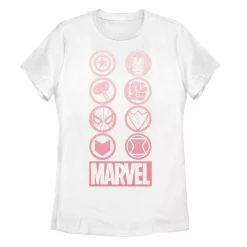 Juniors' Marvel Gradient Ombre Circle Icons Tee
