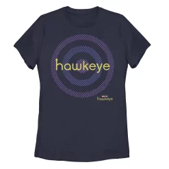 Juniors' Marvel Hawkeye Bullseye Target Logo Graphic Tee