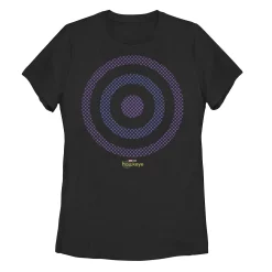 Juniors' Marvel Hawkeye Dotted Logo Graphic Tee
