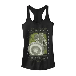Juniors' Marvel What If Captain America Zombie Box Poster Tank
