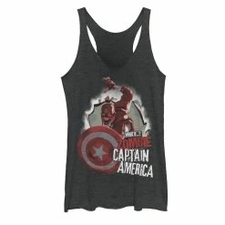 Juniors' Marvel What If Captain America Zombie Burst Poster Tank