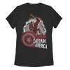 Juniors' Marvel What If Captain America Zombie Burst Poster Tee -Marvel Clothing store 5528302