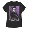 Juniors' Marvel Hawkeye Purple Hue Tonal Poster Tee